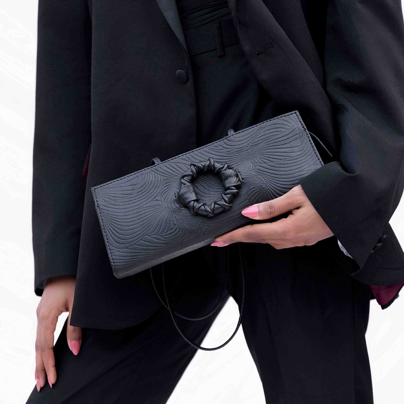OFF-DUTY - Laser-printed leather shoulder bag