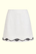 Bone Straight Mini Skirt (Crafted-to-Order)