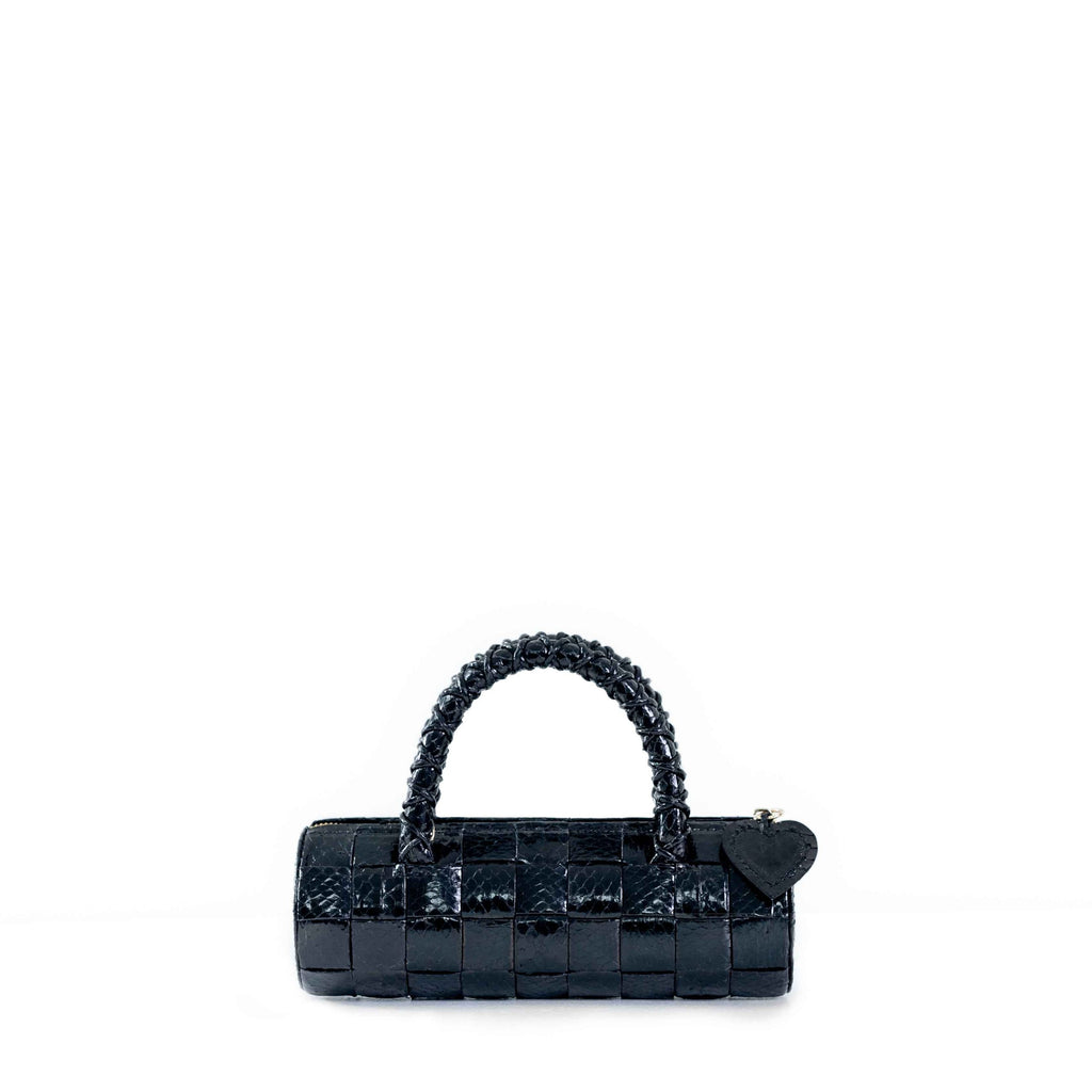 WOVEN BULLET BAG BLACK