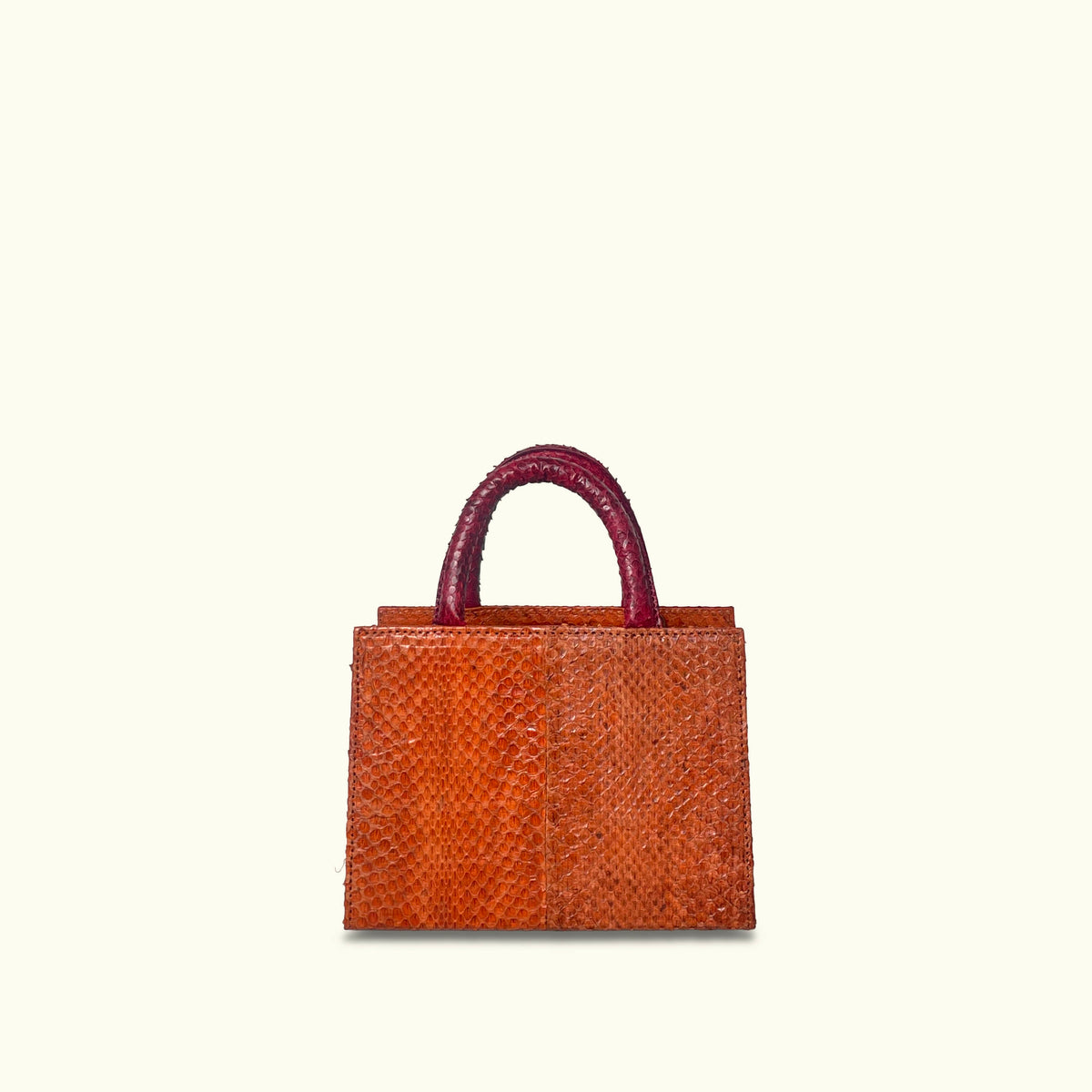 SST Classic Orange & Red Ayers Snake Leather Bag