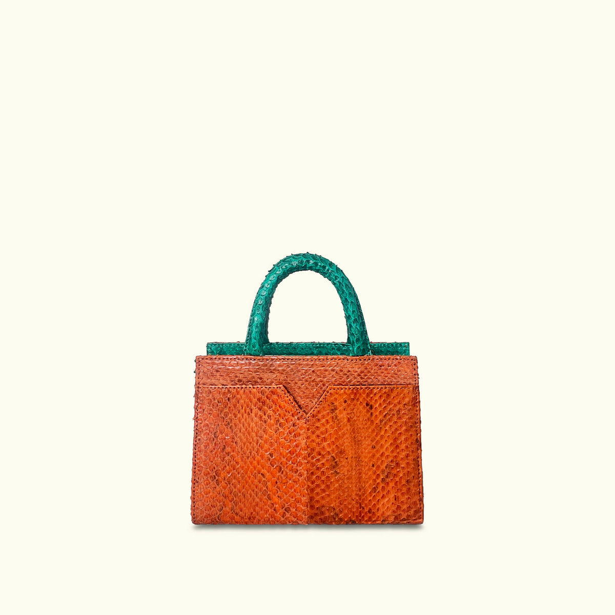 SST Classic Teal & Orange Ayers Snake Leather Bag