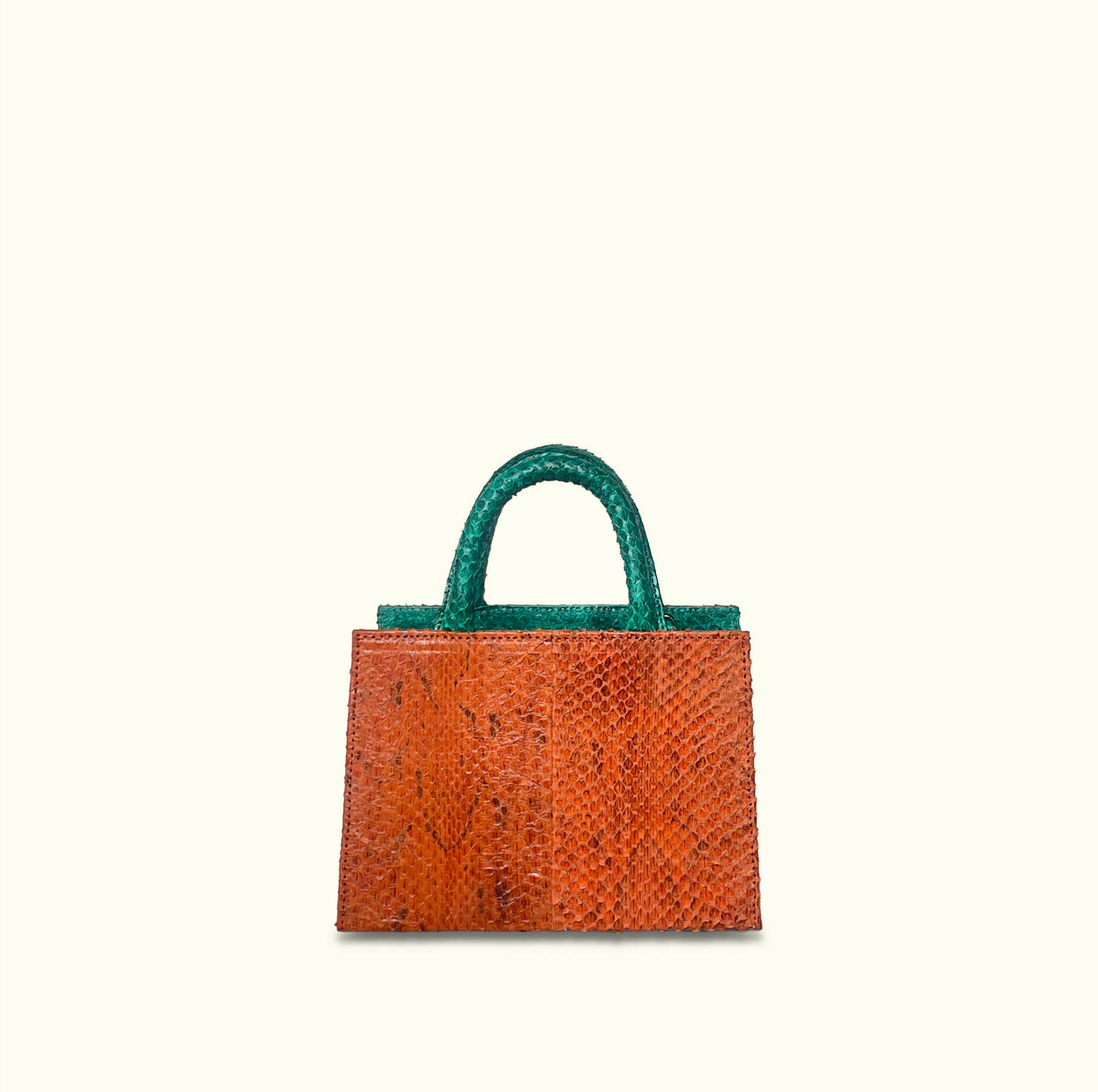 SST Classic Teal & Orange Ayers Snake Leather Bag