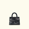 Alpha Baby Gunmetal Leather Bag (A) (984)