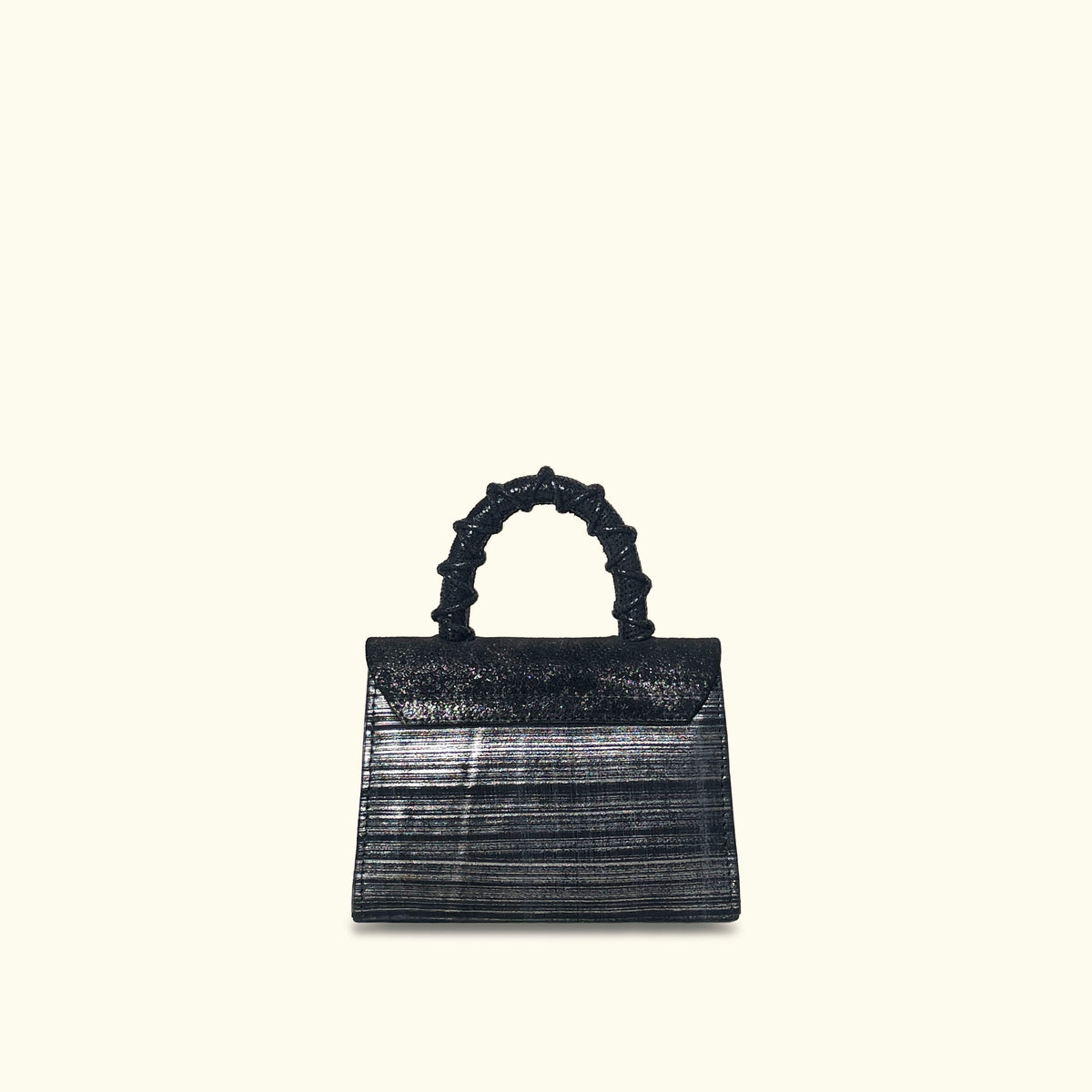 Alpha Baby Gunmetal Leather Bag (A) (984)