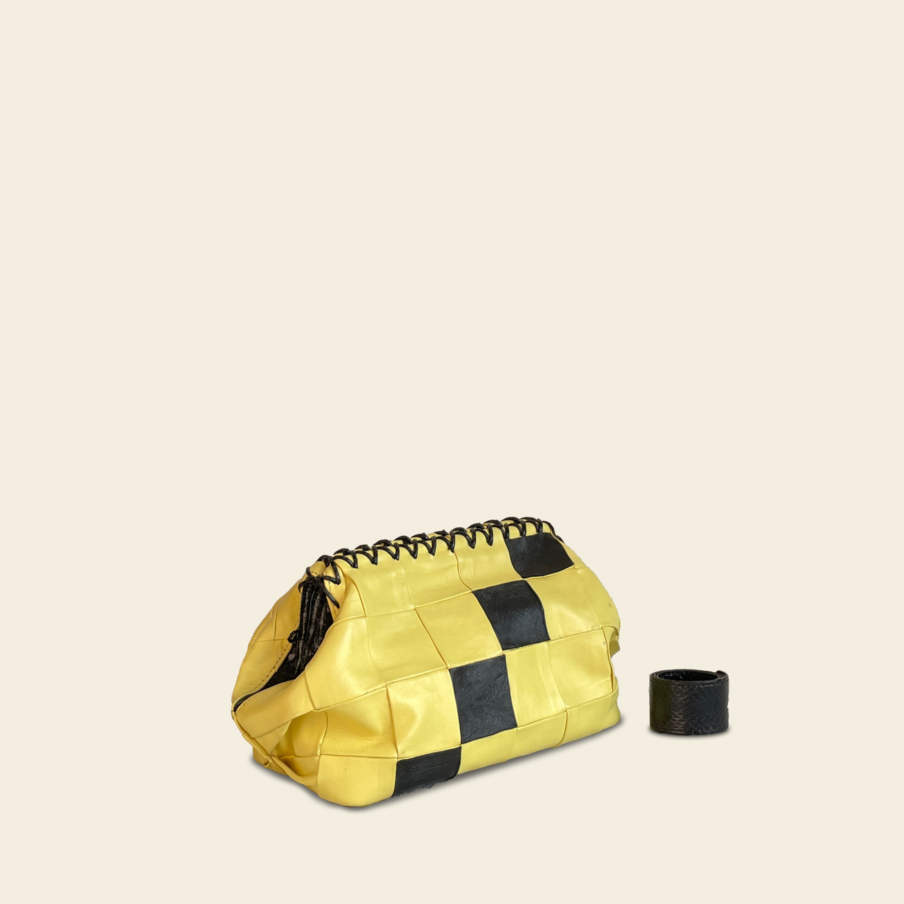 Heatwave Woven leather shoulder bag