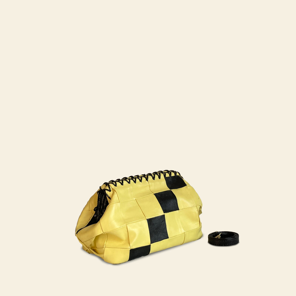 Heatwave Woven leather shoulder bag