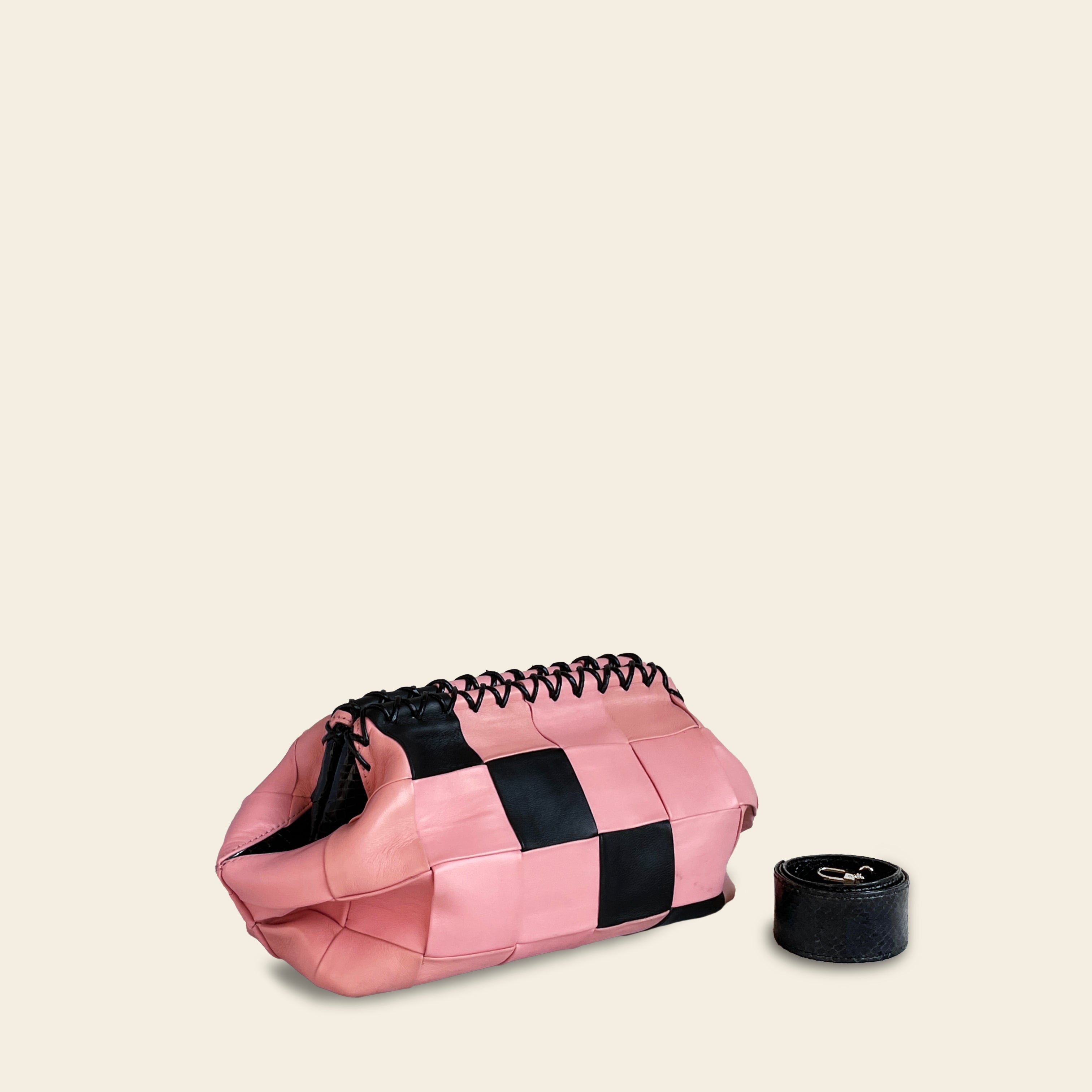 Heatwave Woven leather shoulder bag