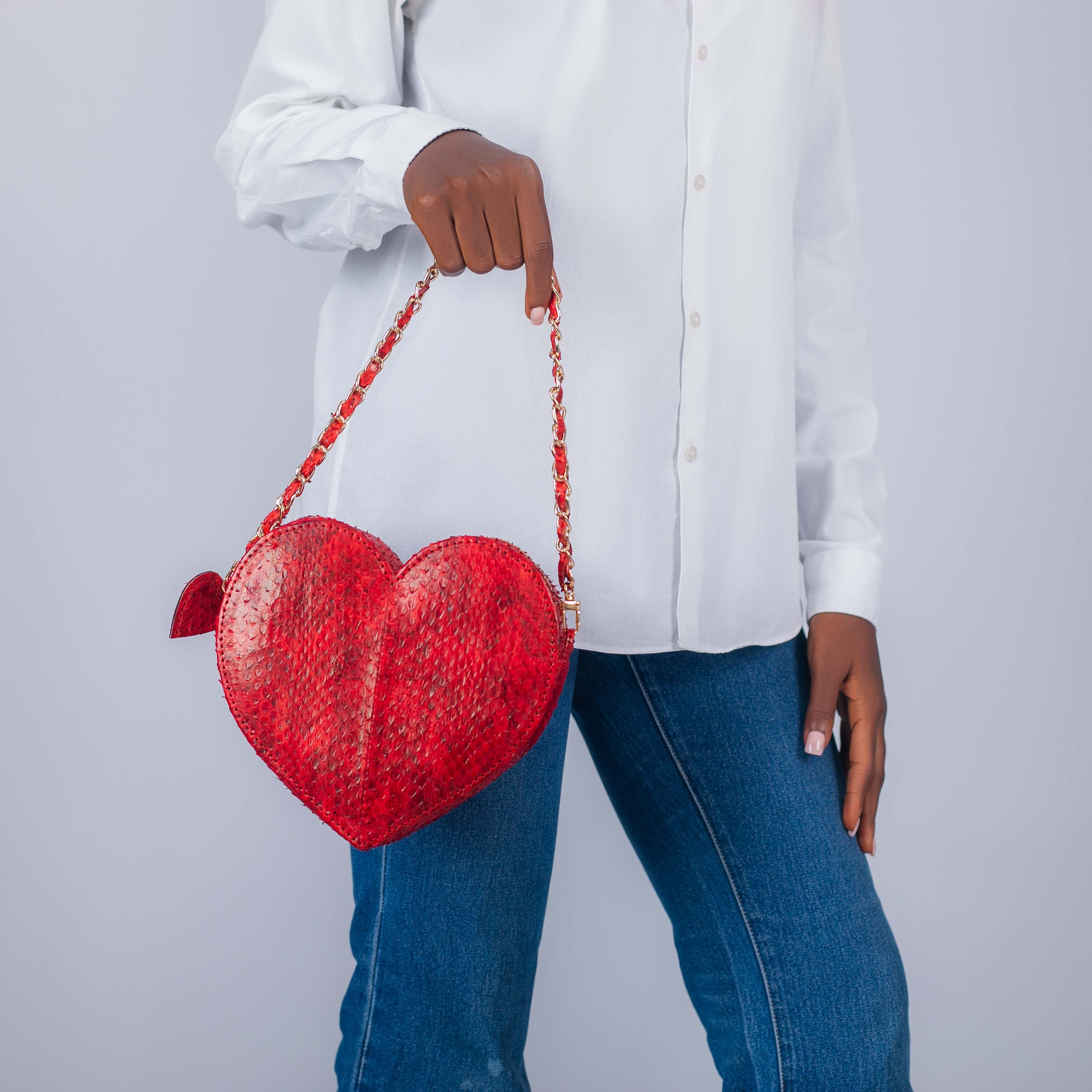 Love Heart Bag Red