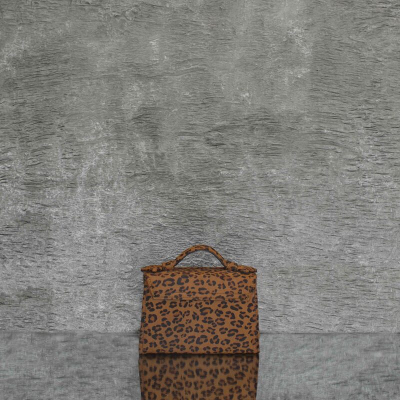 TKO Mini Tan Brown Leopard Print Calf Hide
