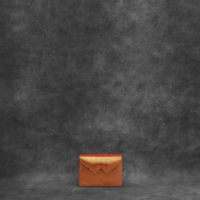 Box Clutch Mini Metallic Orange Calf Skin