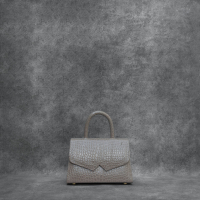 Alpha Classic Neutral Crocodile Embossed Leather
