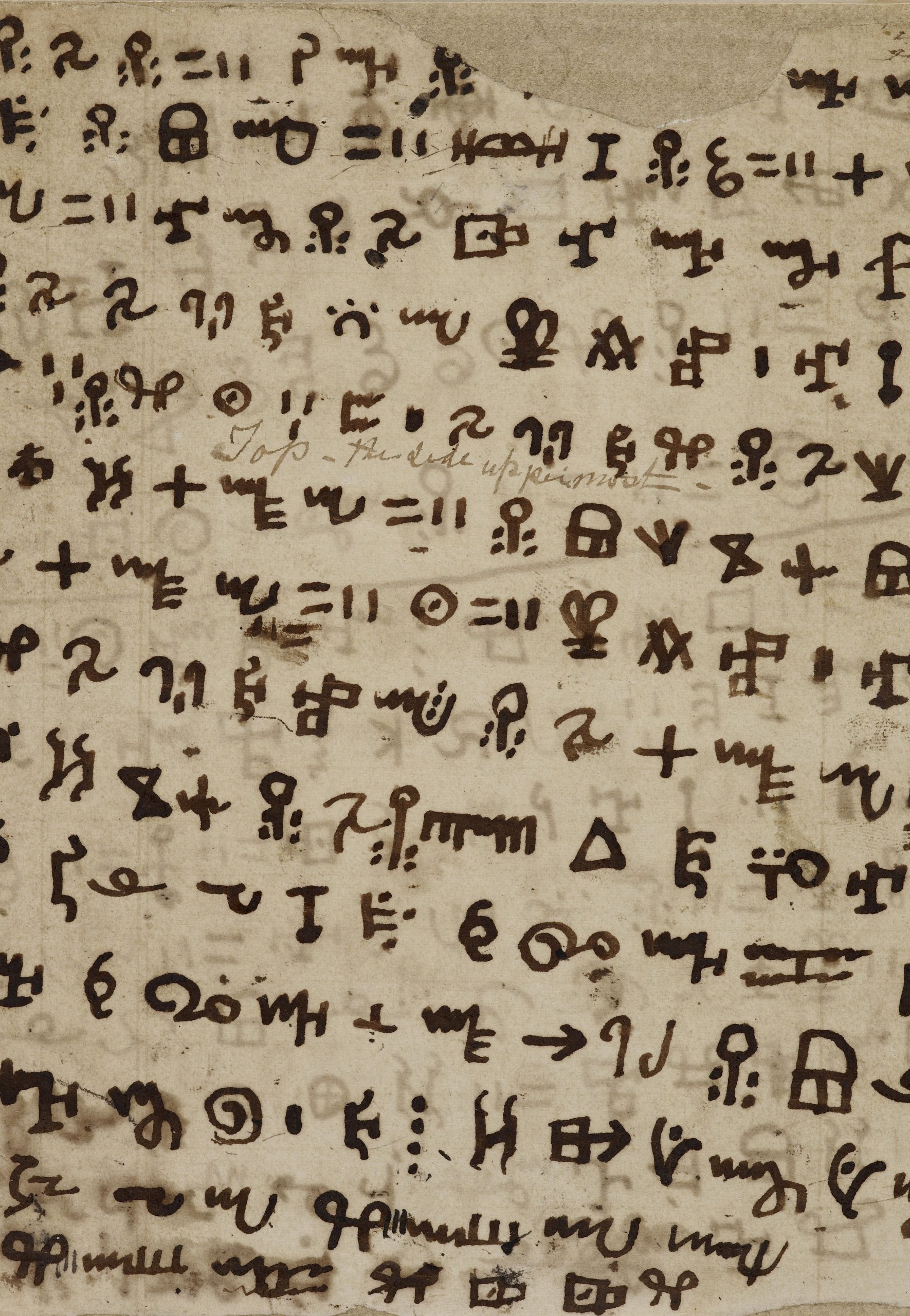 This document is written in the Vai script of Liberia, invented in the early 19th century. ( British Library)