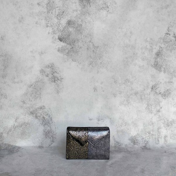 Box Clutch Mini Gold Silver